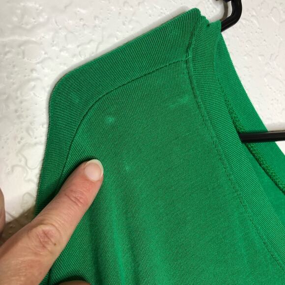 Cabi Field Tee green v neck jersey knit oversided tee top size Medium #5927 - Picture 6 of 13